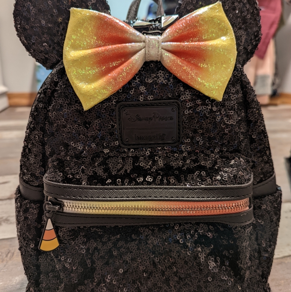 Disney Parks Loungefly Candy Corn Sequin mini backpack